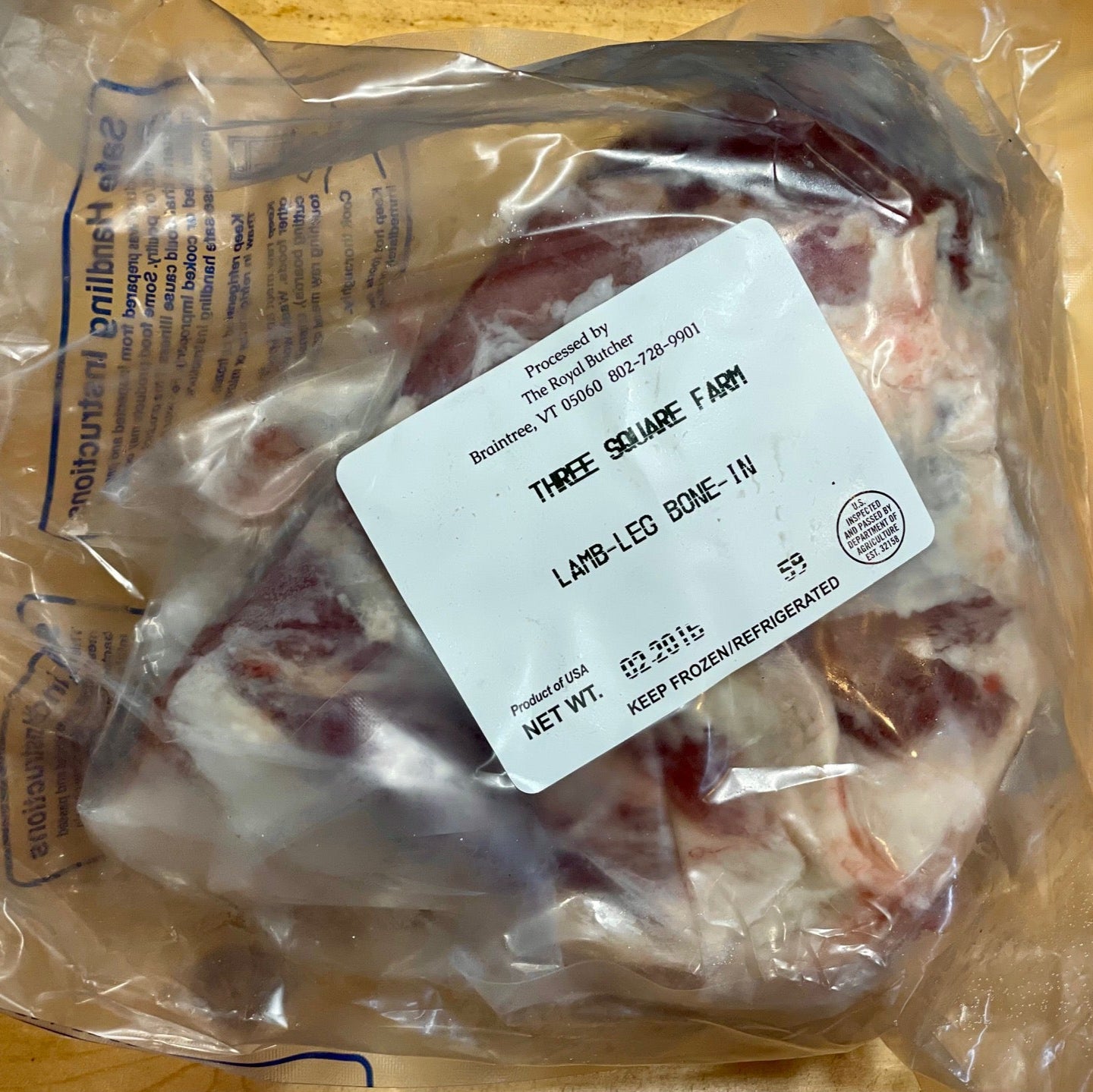 Lamb leg, half size